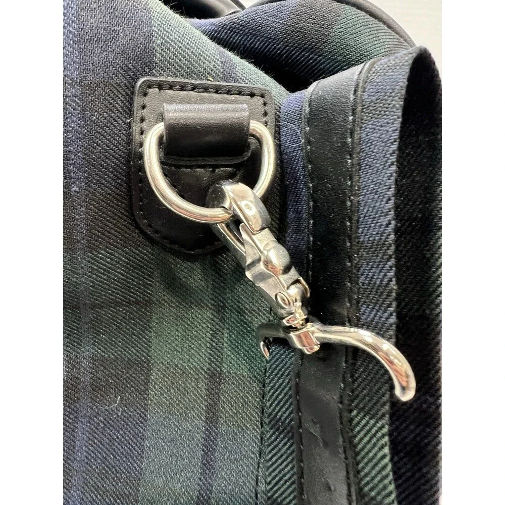 Chaps Ralph Lauren shoulder travel bag Blue Green Black watch Tartan Plaid